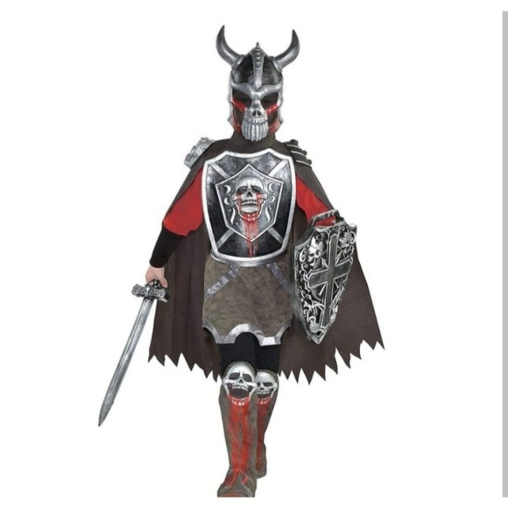Deadly Knight Medieval Guard Warrior Fancy Dress Up Halloween Child Costume